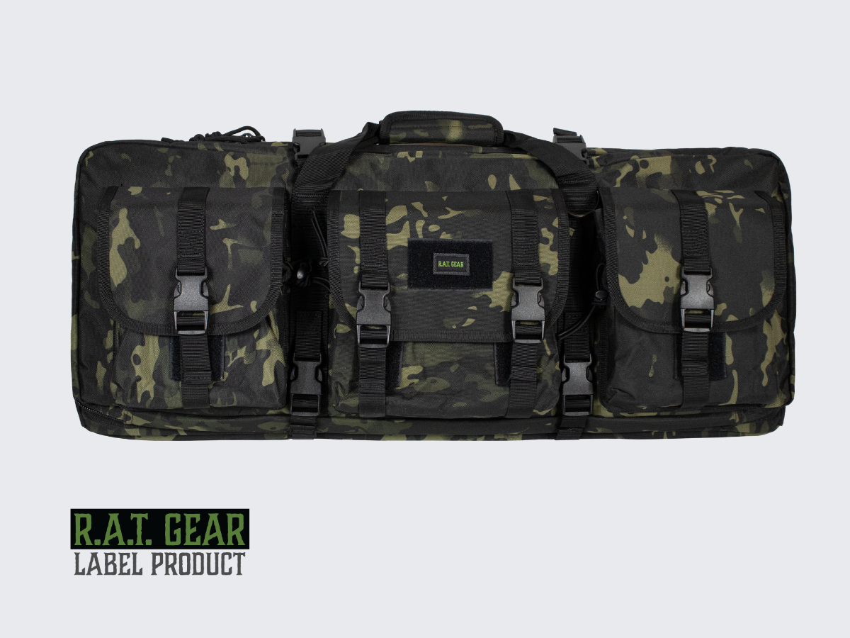 Aselaukku Stealth 30 kahdelle max. 73 senttimetriselle aseelle ja kahdelle pistoolille. Aselaukun väri on Musta Camo. Gun bag Stealth 30 for two max. 73 cm guns and for two pistols. The gun bag color is black camo.
