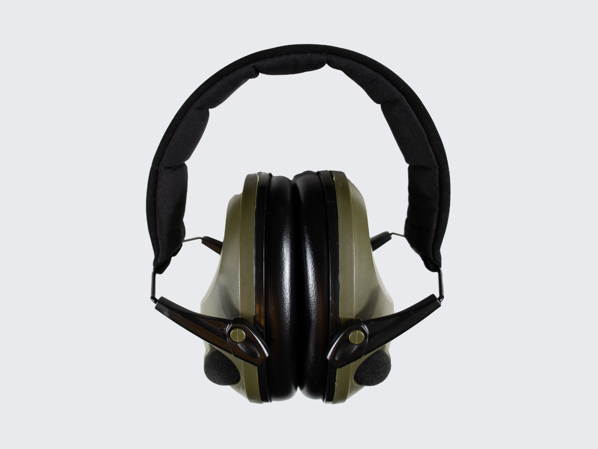 Vihreät MIL-TEC®in aktiivikuulosuojaimet. Green MIL-TEC® active hearing protectors.