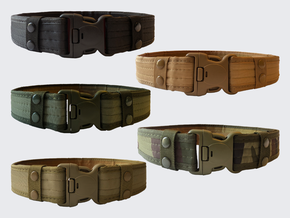 Tan värinen Canvas varustevyö pikasoljella ja säätämistä helpottavalla tarrakiinnityksellä. Tan colored Canvas accessory belt with quick release buckle and velcro fastening for easy adjustment.