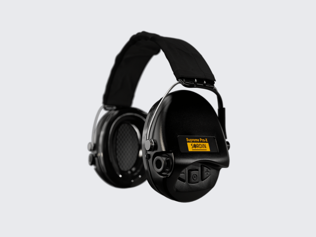 Sordin Supreme Pro-X Hear2 SVART med textil pannband