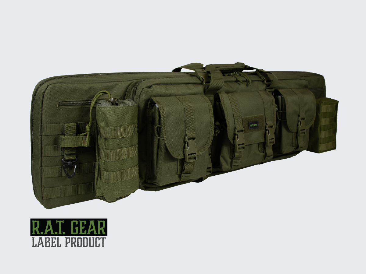 Raccoon 42 COMBO Aselaukku kahdelle aseelle 105 cm Vihreä