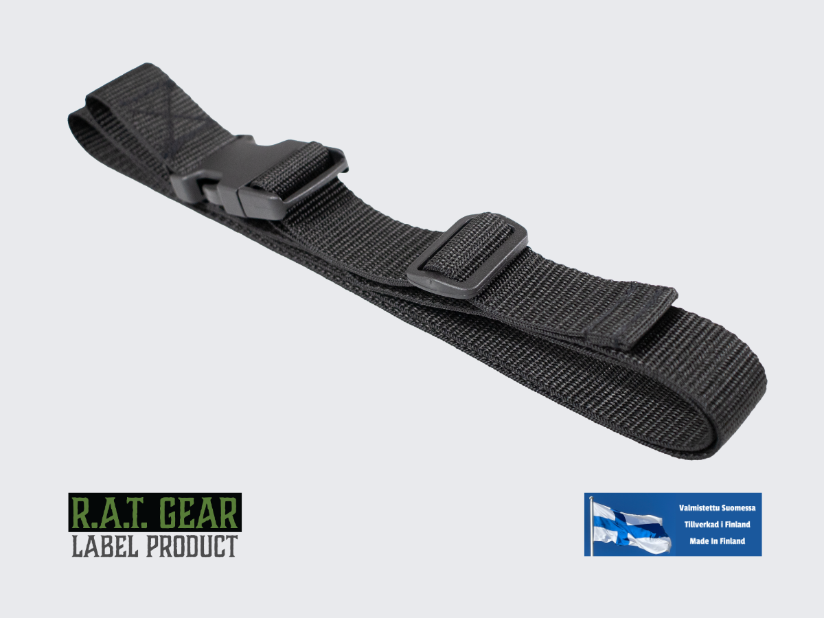 Remmi - Vyö pikalukitussoljella 30 mm 140 cm Musta