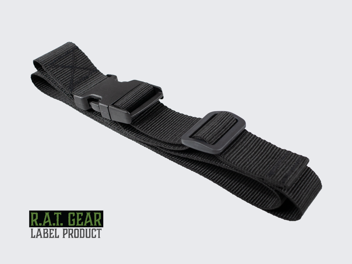 Strap Belt with Quick-Release Buckle 40 mm 140 cm Black
