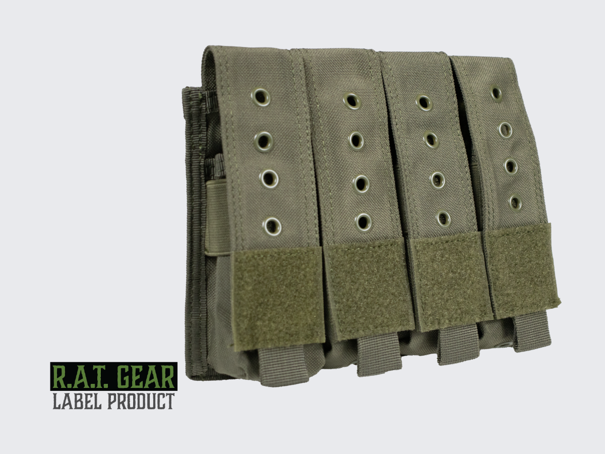 Lipastasku neljälle pistoolin lippaalle Vihreä