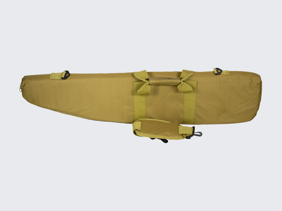 Kevyt hiekan värinen aselaukku max. 96 cm aseelle. Tan colored light gun bag for the gun max. 96 cm of lenght.