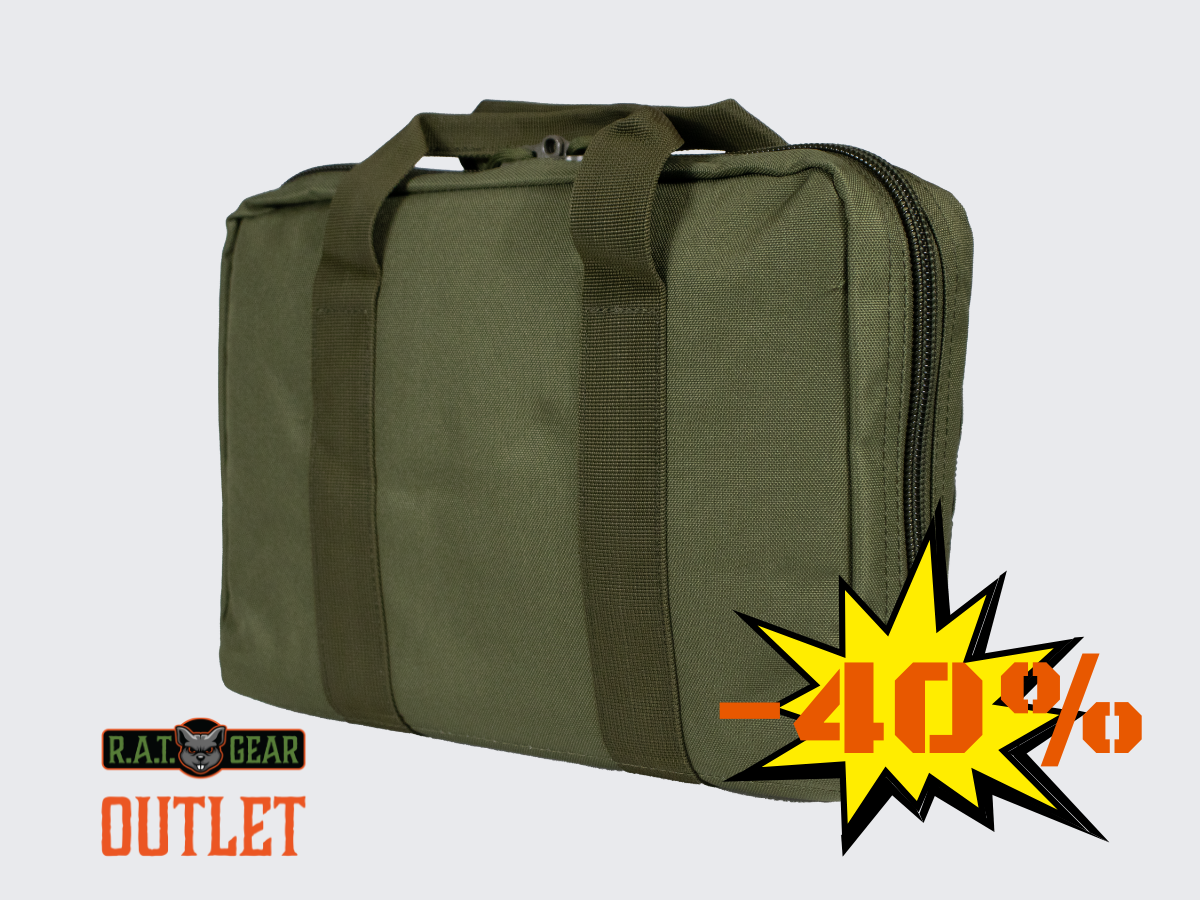 Gun case for two pistols Green
