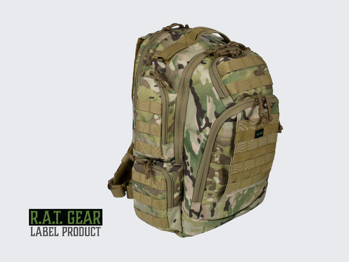 Monipuolinen, erittäin laadukas ja kestävä CORDURA® Multicam kankaasta valmistettu päiväreppu / läppärireppu jokapäiväiseen käyttöön, ratalaukuksi tai vaikka opiskeluun. A versatile, high-quality and durable daypack / laptop backpack made of CORDURA® Multicam fabric for everyday use, as a track bag or even for studying.