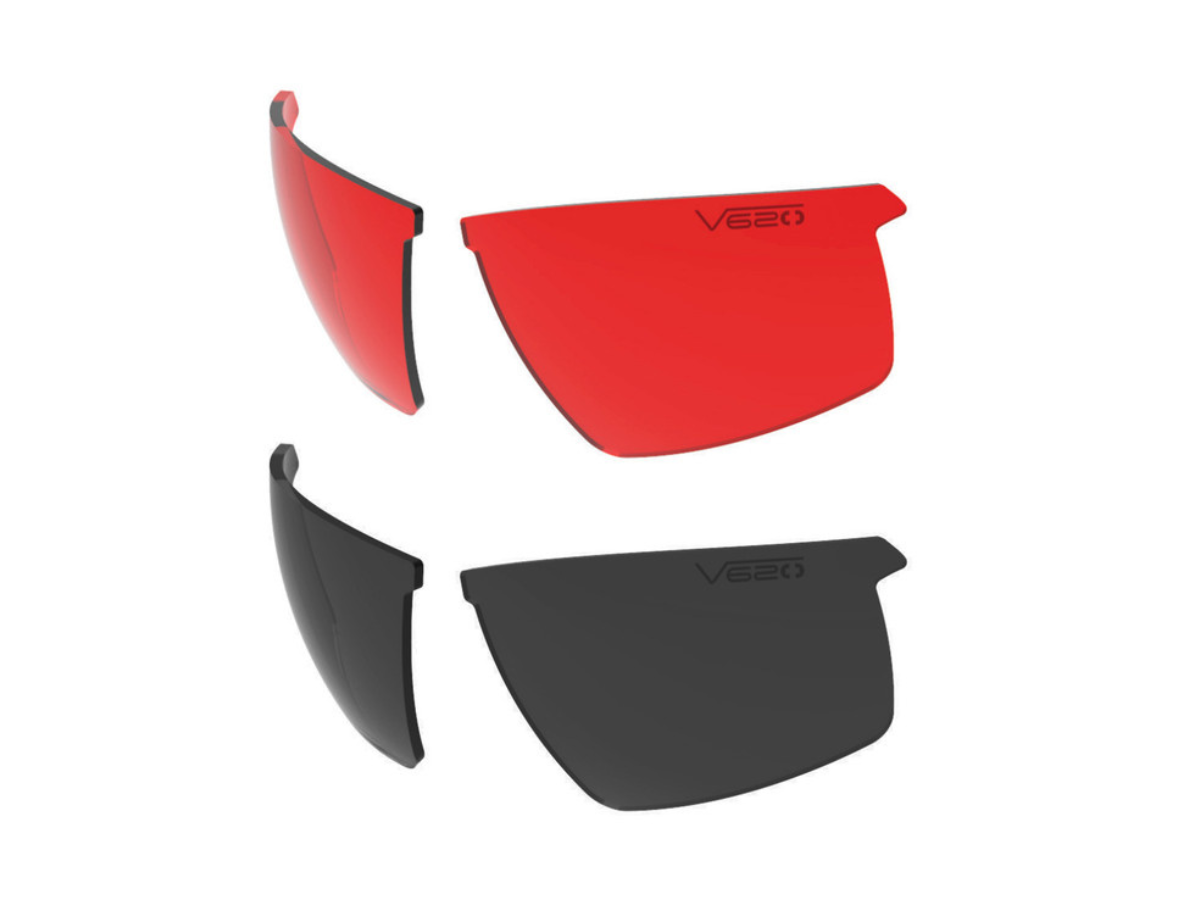 Swisseye® Viper V620 Ballistiset suojalasit Vermilion punainen / Savu