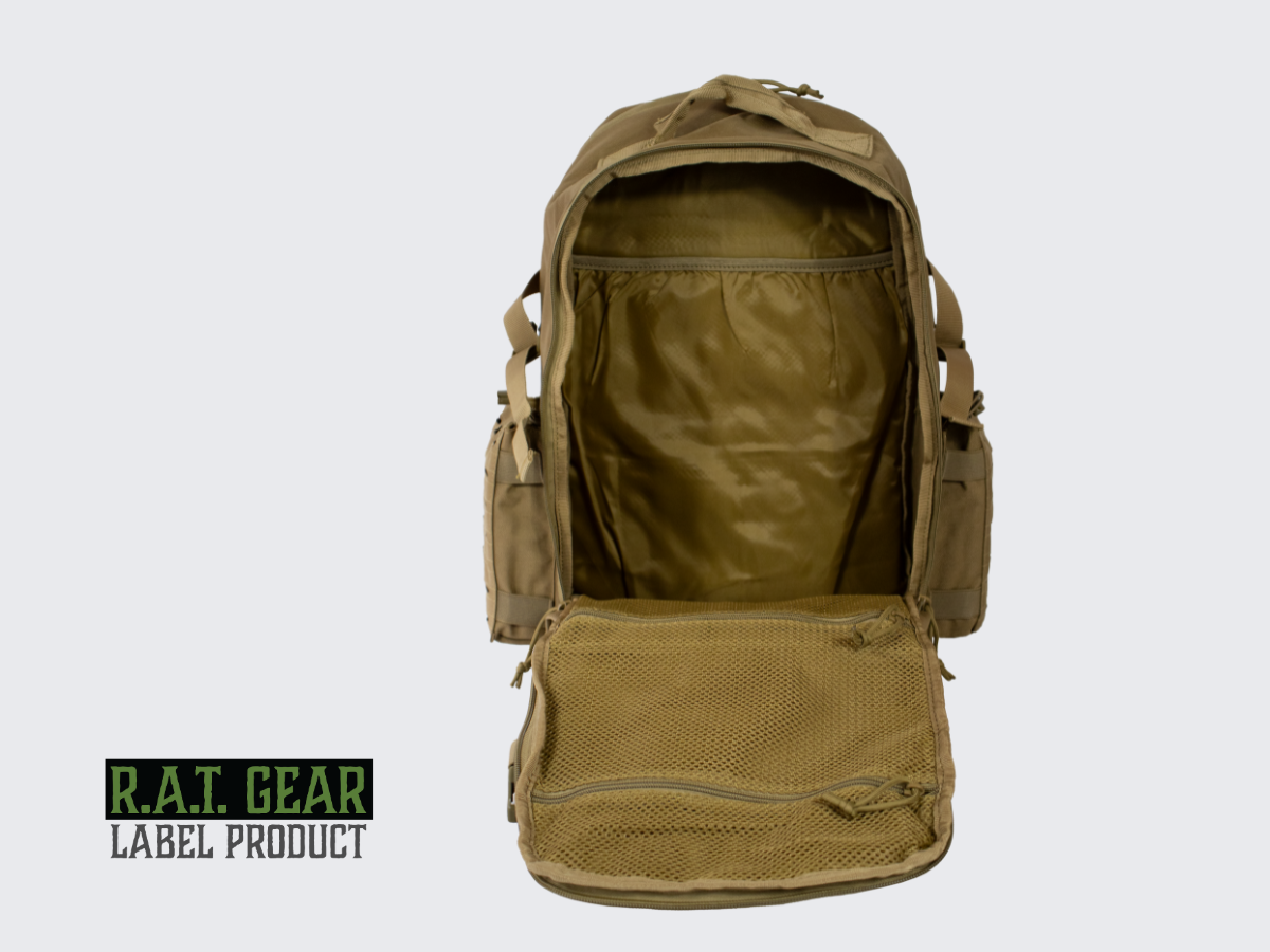 Monipuolinen, erittäin laadukas ja kestävä hiekan värinen Ranger 40 päiväreppu / läppärireppu jokapäiväiseen käyttöön. Versatile, very high-quality and durable tan colored Ranger 40 daypack / laptop backpack for everyday use.