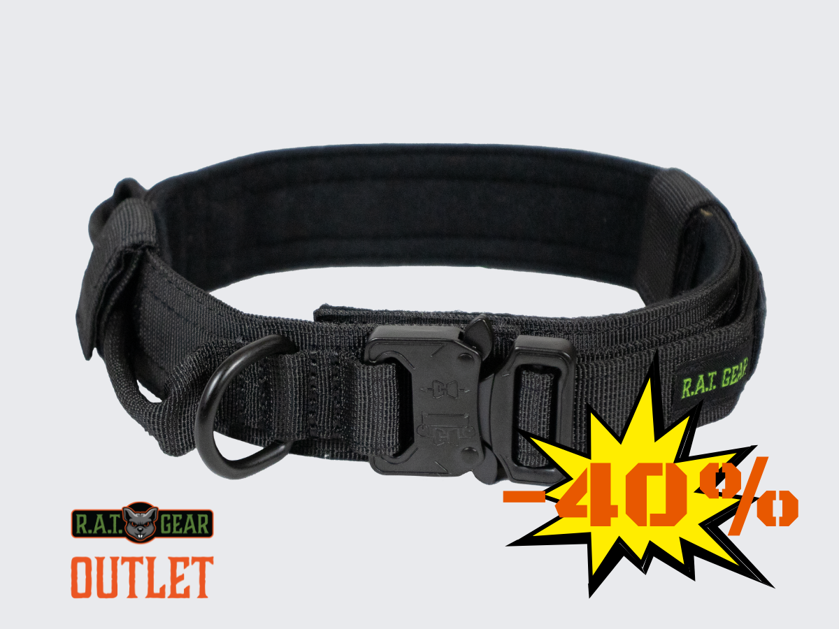 Tactical Dog collar Heavy Duty Black