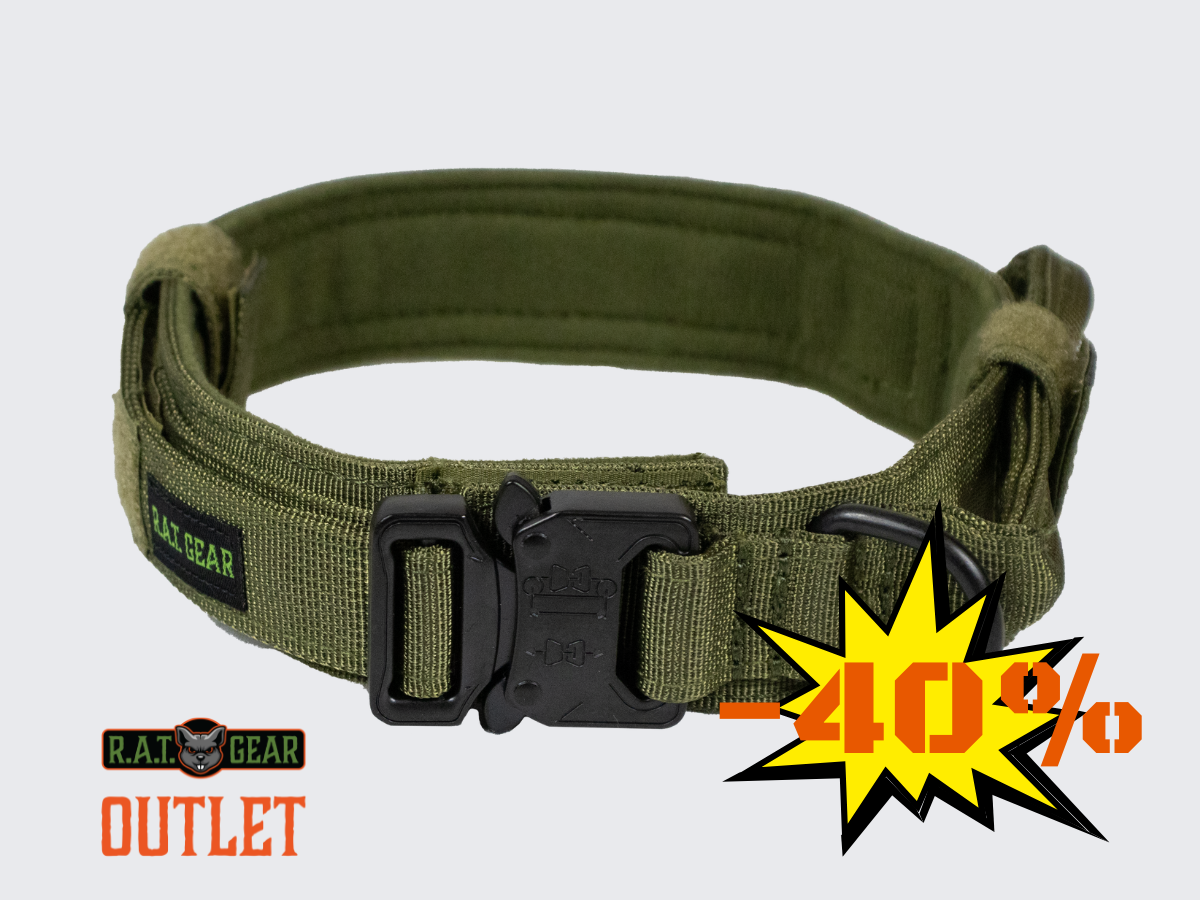 Tactical Dog collar Heavy Duty Green