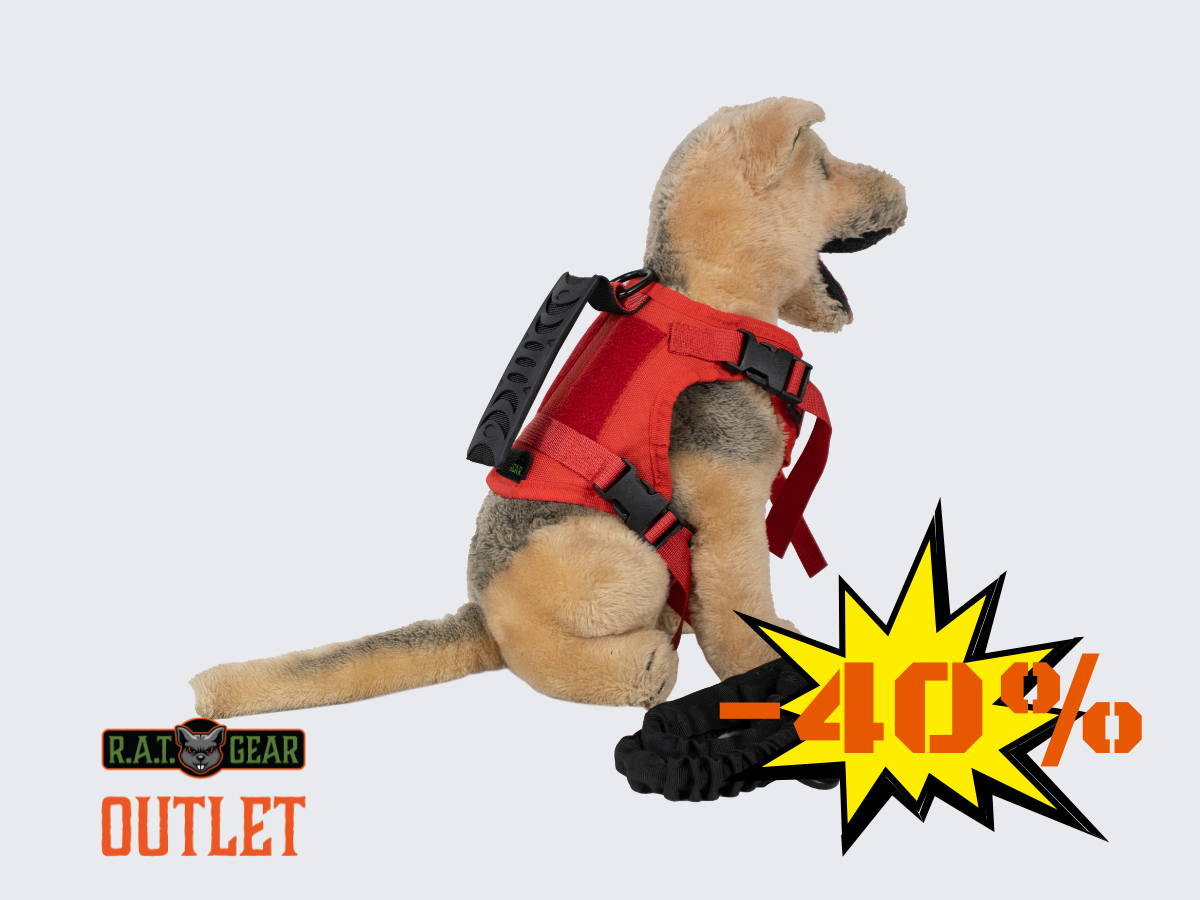 Tactical cat harness - small dog harness Red