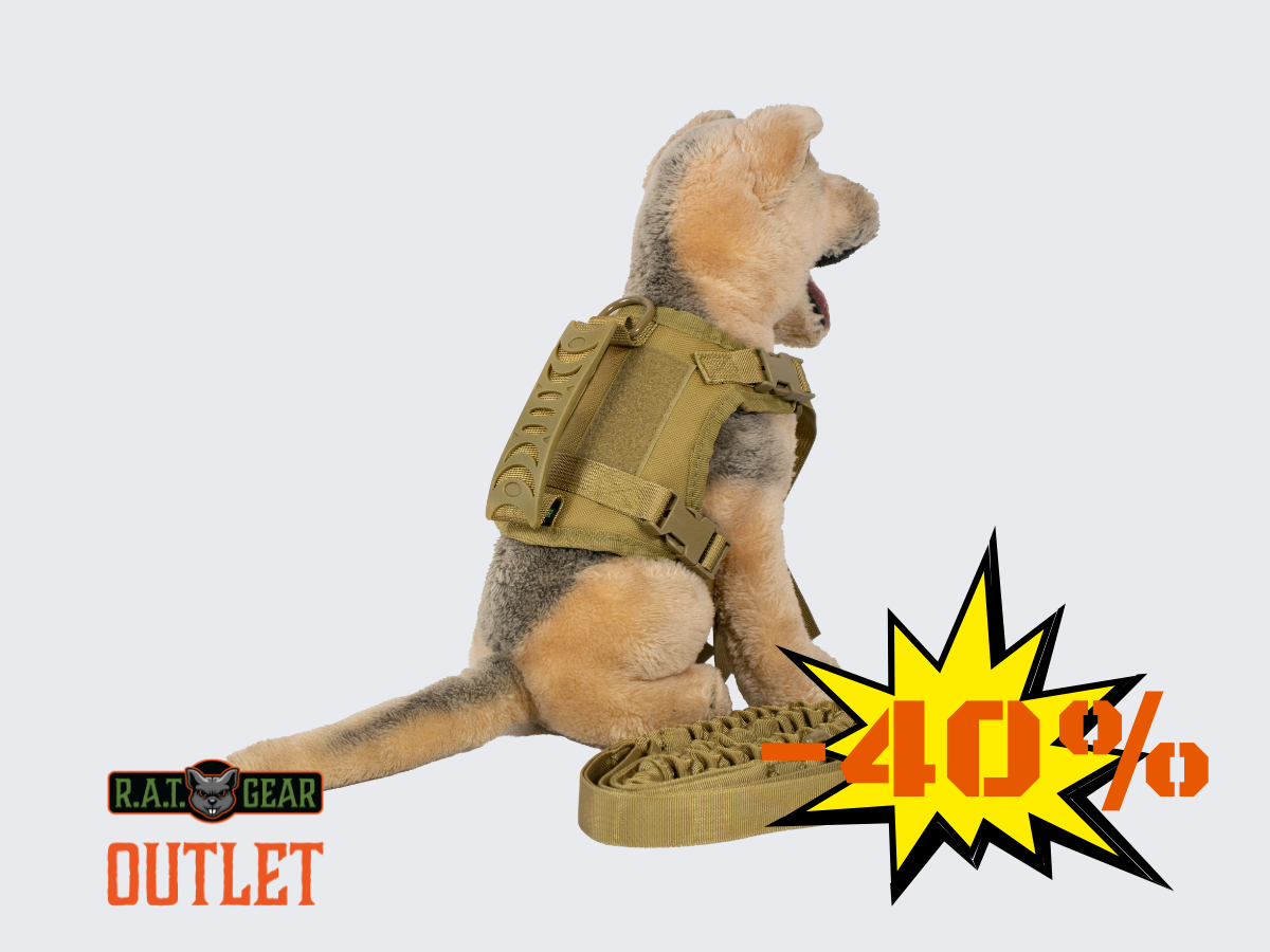 Tactical cat harness - small dog harness Tan