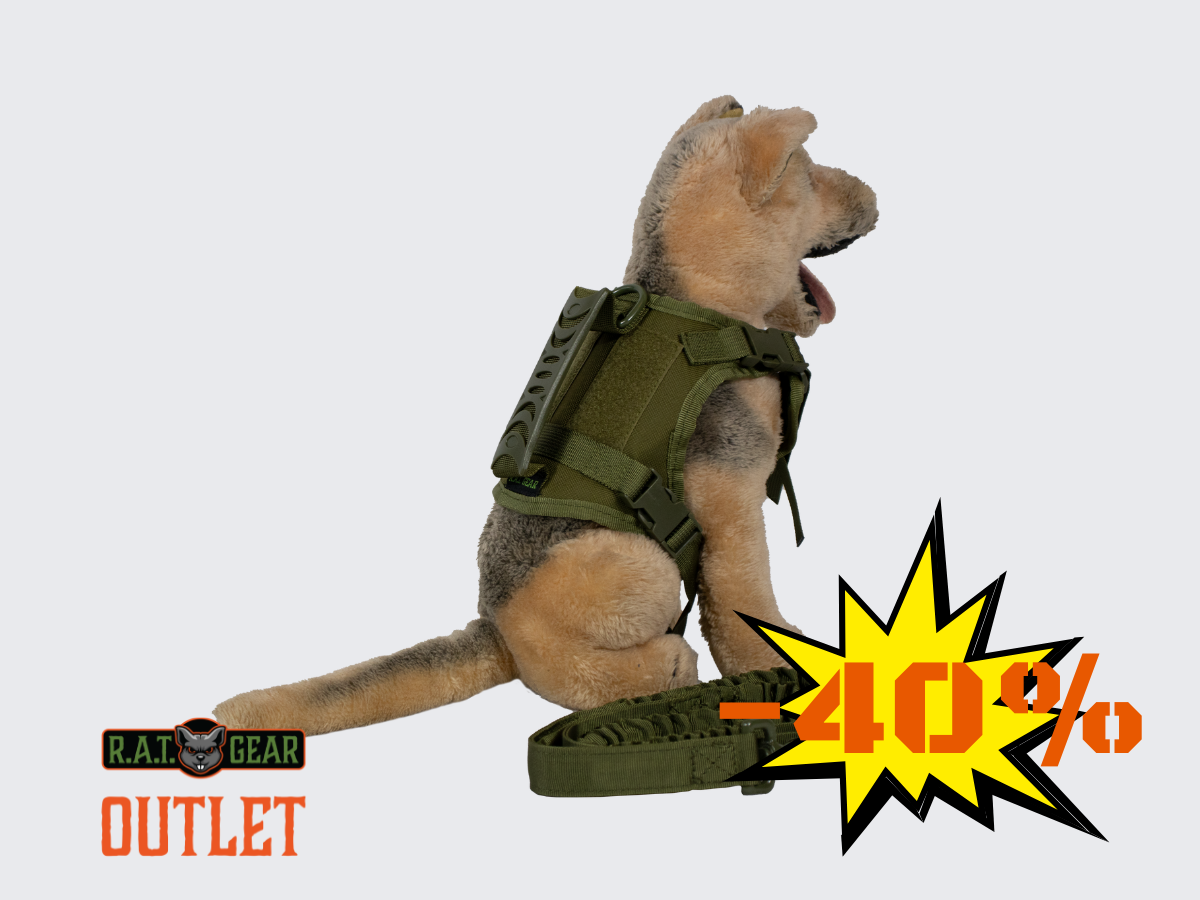 Tactical cat harness - small dog harness Green