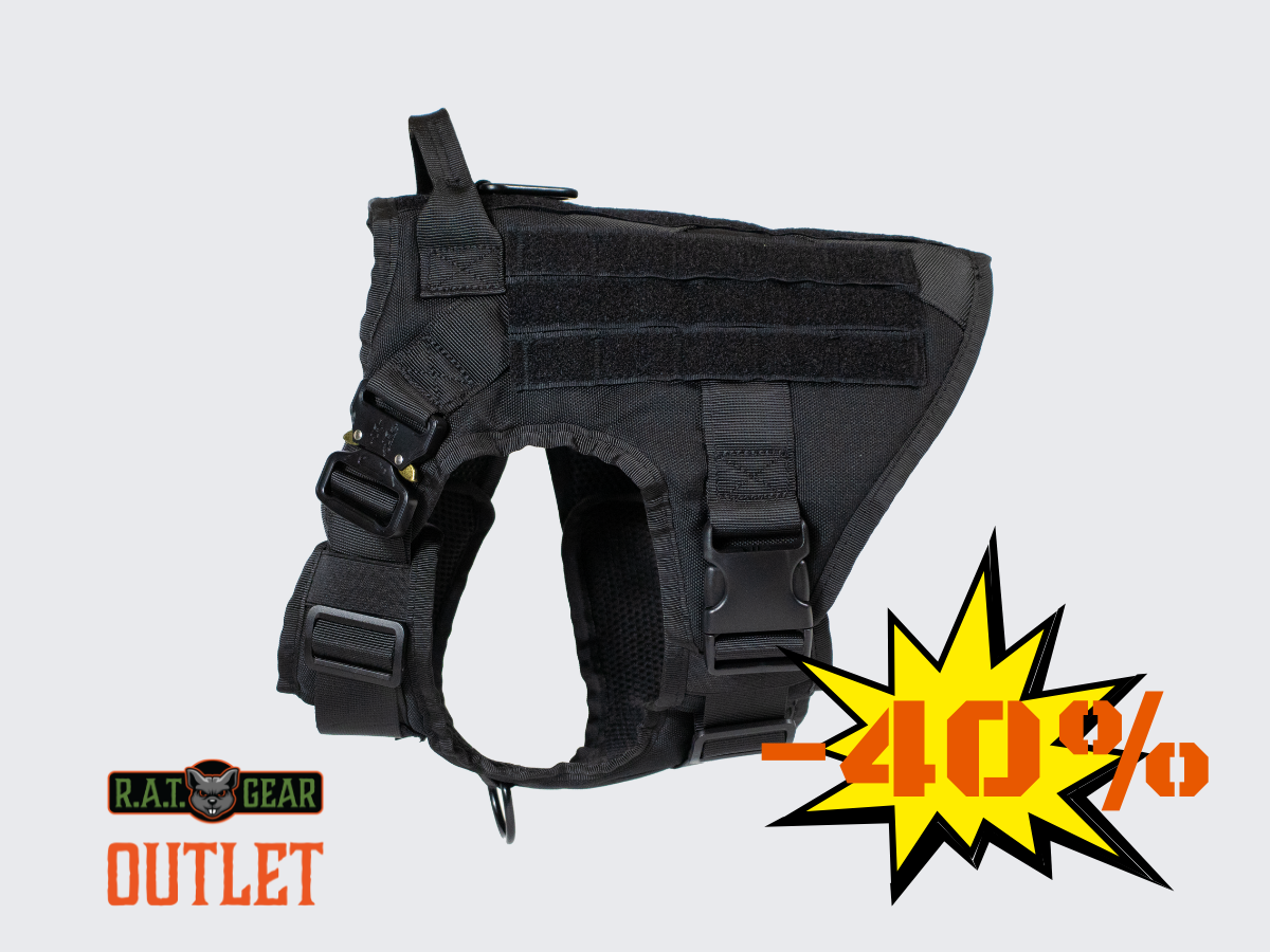 Heavy Duty Tactical Dog Harness Black