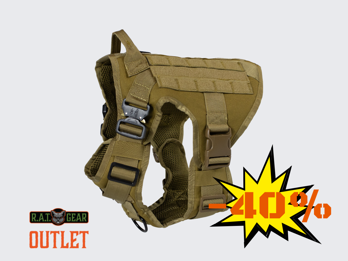 Heavy Duty Tactical Dog Harness Tan