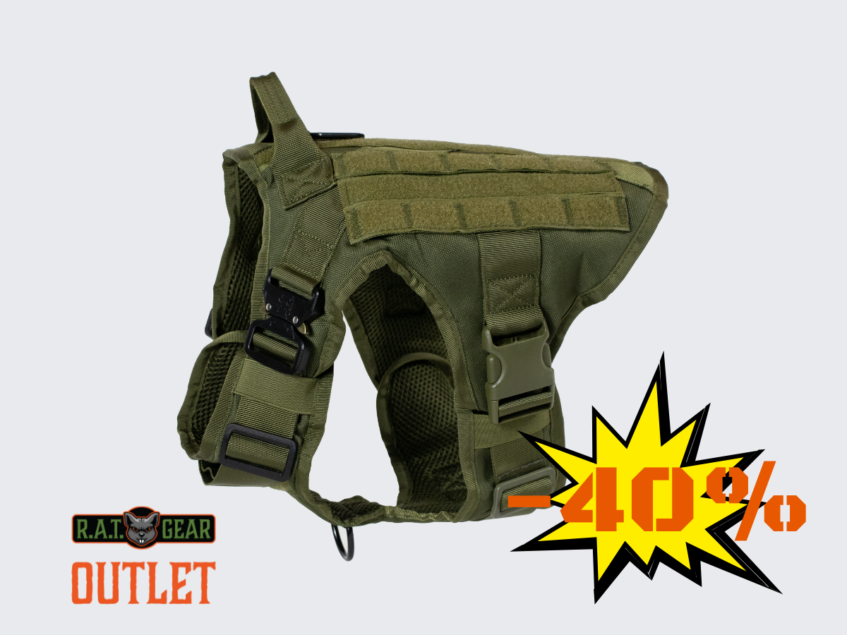 Heavy Duty Tactical Dog Harness Green