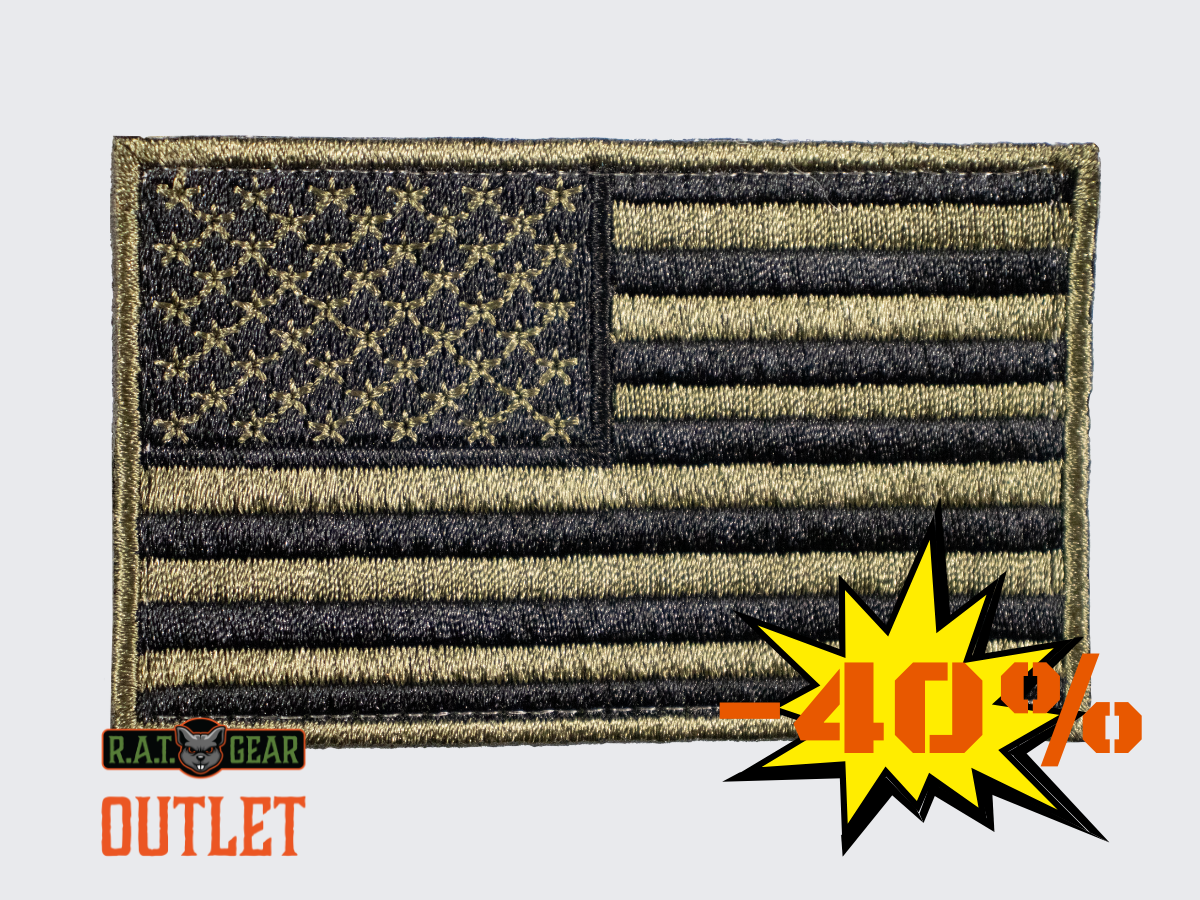 Moral patch USA flag Black-Gold
