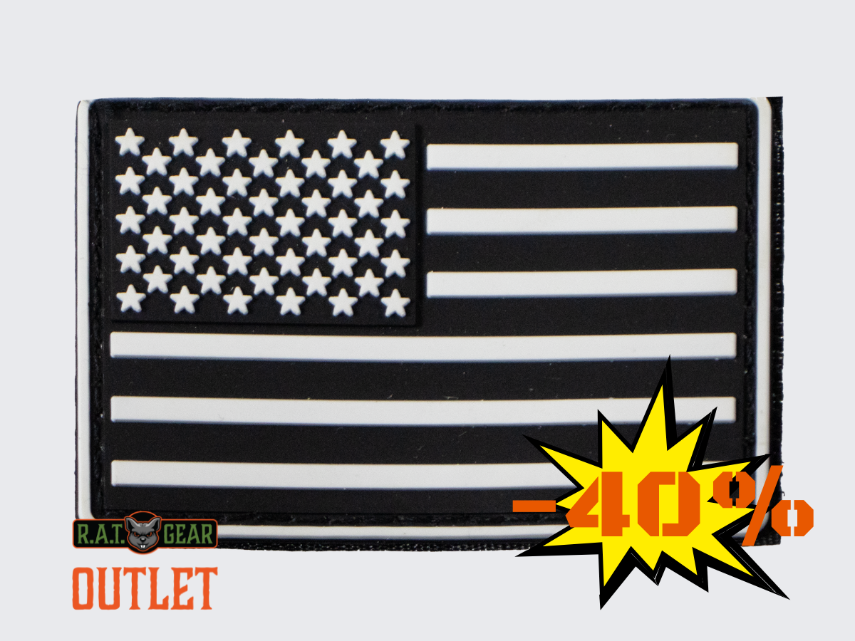 Moral patch USA flag PVC Black-White