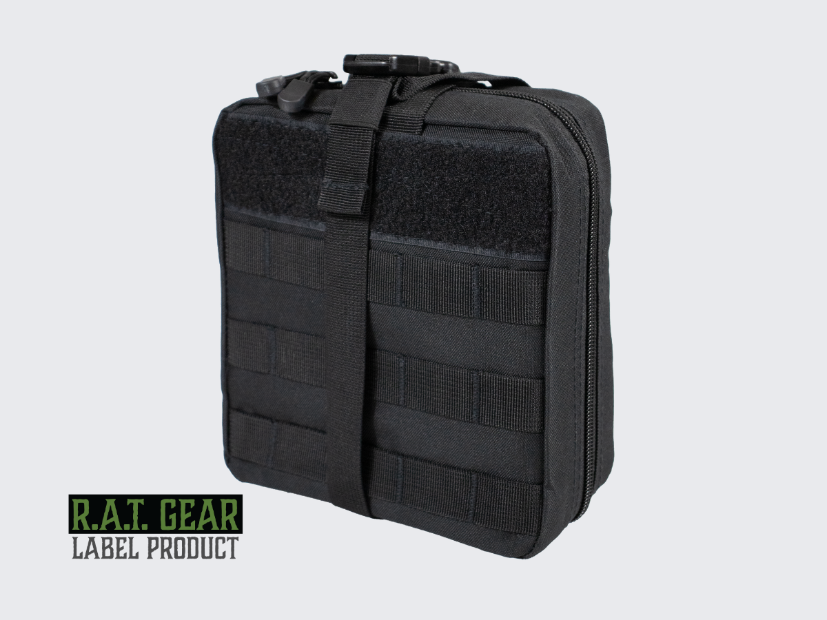 Musta monikäyttöinen MOLLE yhteensopiva Rip-Away RG varustetasku. Svart mångsidig MOLLE-kompatibel Rip-Away RG-utrustningsficka. Black versatile MOLLE-compatible Rip-Away RG tactical gear pouch.