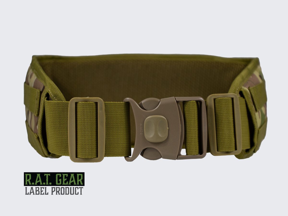 Camo kuvioinen kevytrakenteinen perus taisteluvyö. Camo lätt konstruktion med grundläggande stridsbälte. Camo pattern lightweight basic battle belt.