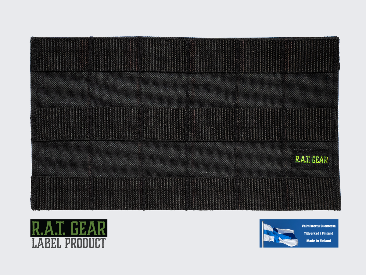 MOLLE Paneeli RG Hook 3X6 Musta