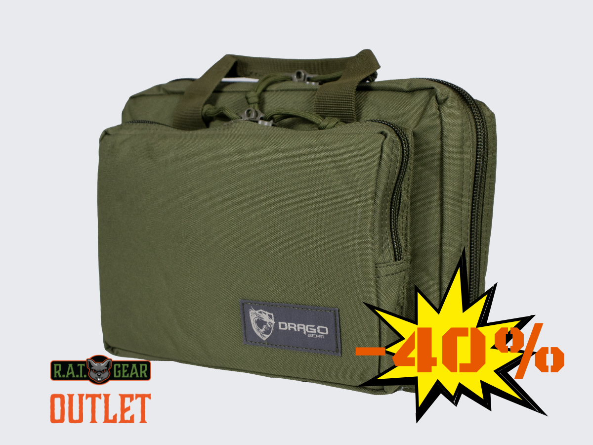 Gun case for two pistols Green