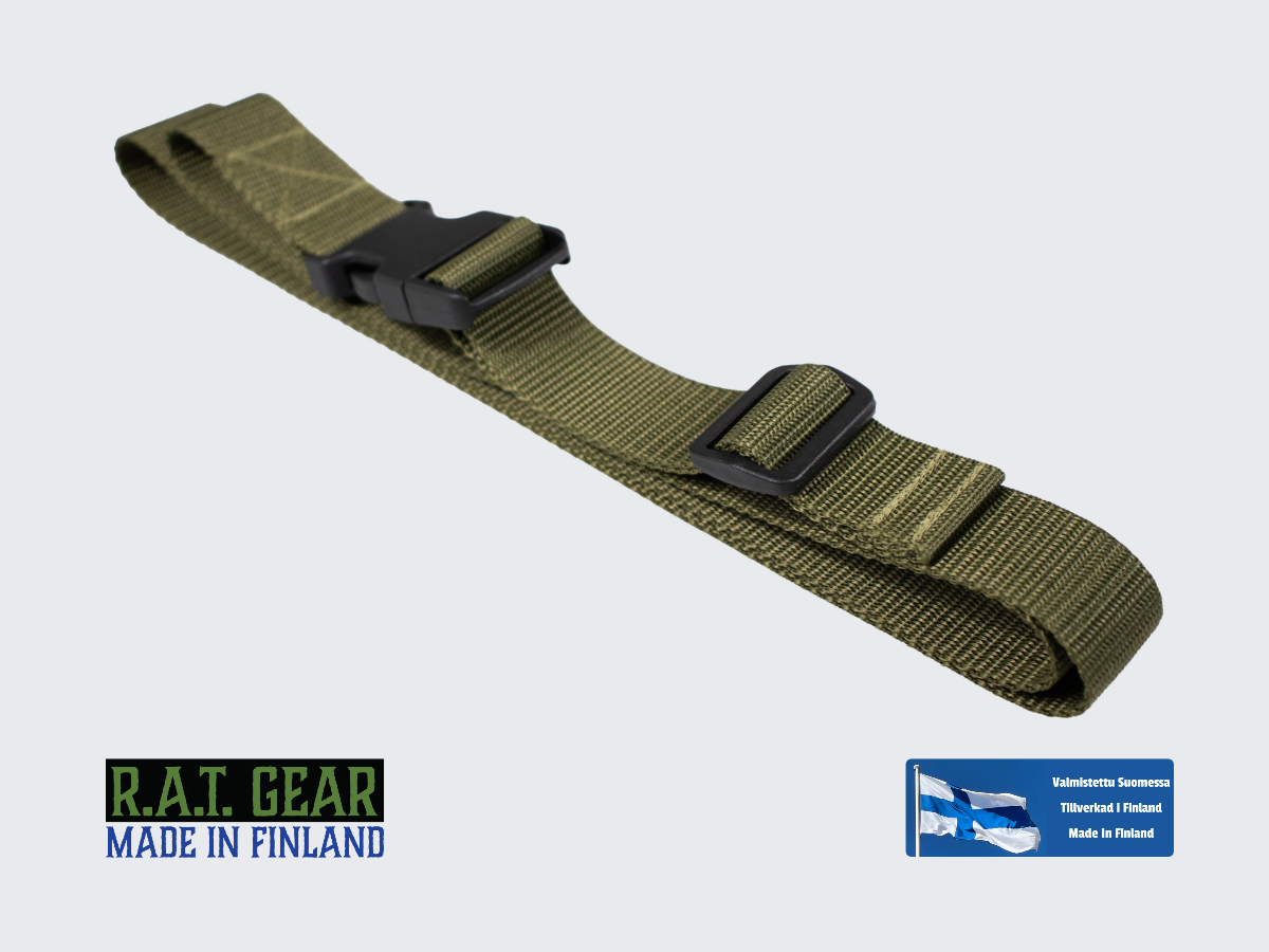 Remmi / Vyö pikalukitussoljella 30 mm / 140 cm Vihreä