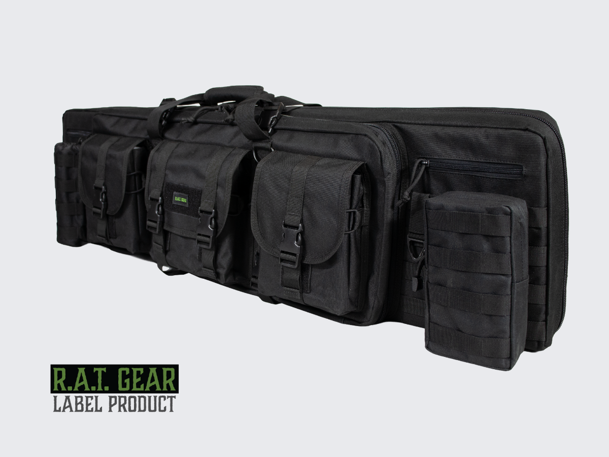 Raccoon 42 COMBO Aselaukku kahdelle aseelle 105 cm Musta