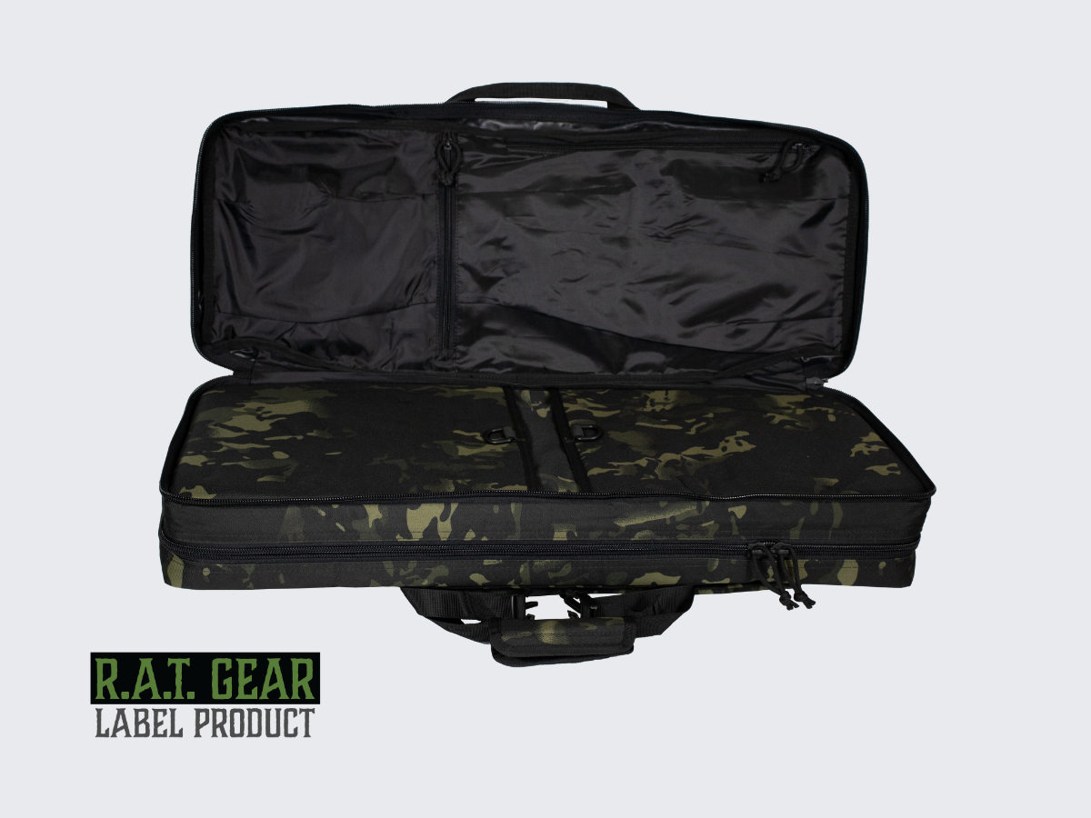 Aselaukku Stealth 30 kahdelle max. 73 senttimetriselle aseelle ja kahdelle pistoolille. Aselaukun väri on Musta Camo. Gun bag Stealth 30 for two max. 73 cm guns and for two pistols. The gun bag color is black camo.