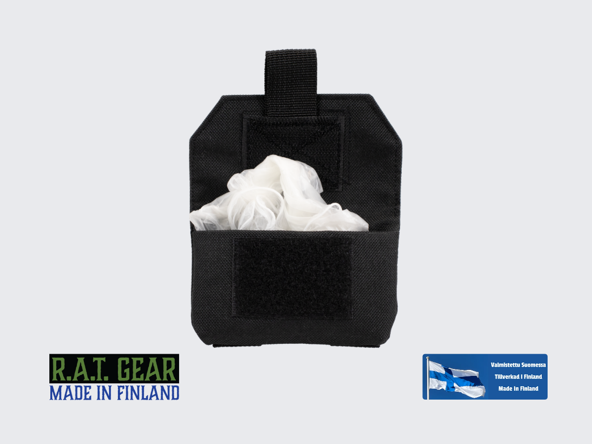 Utility Pouch RG-VT-06 for Rubber Gloves Black