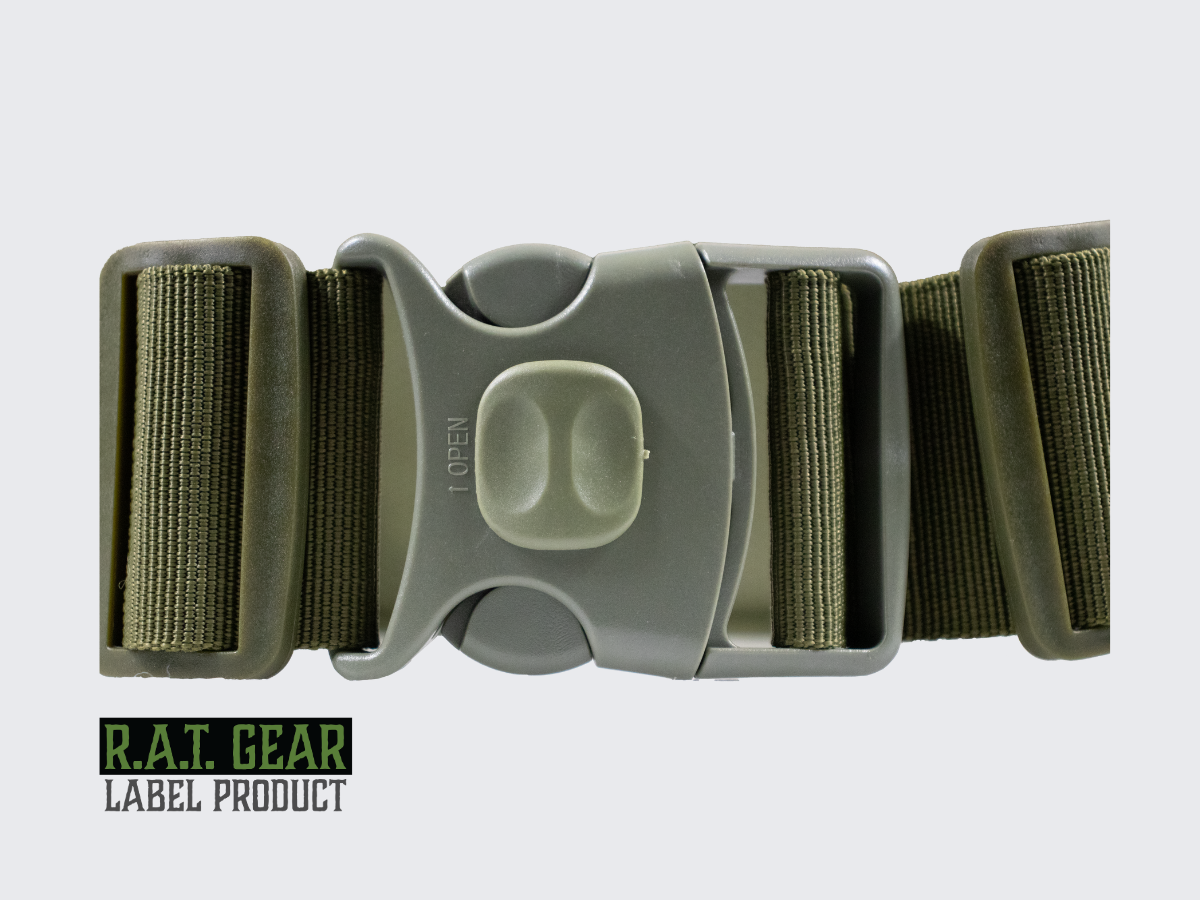 Vihreä kevytrakenteinen perus taisteluvyö. Grön lätt konstruktion med grundläggande stridsbälte. Green lightweight basic battle belt.