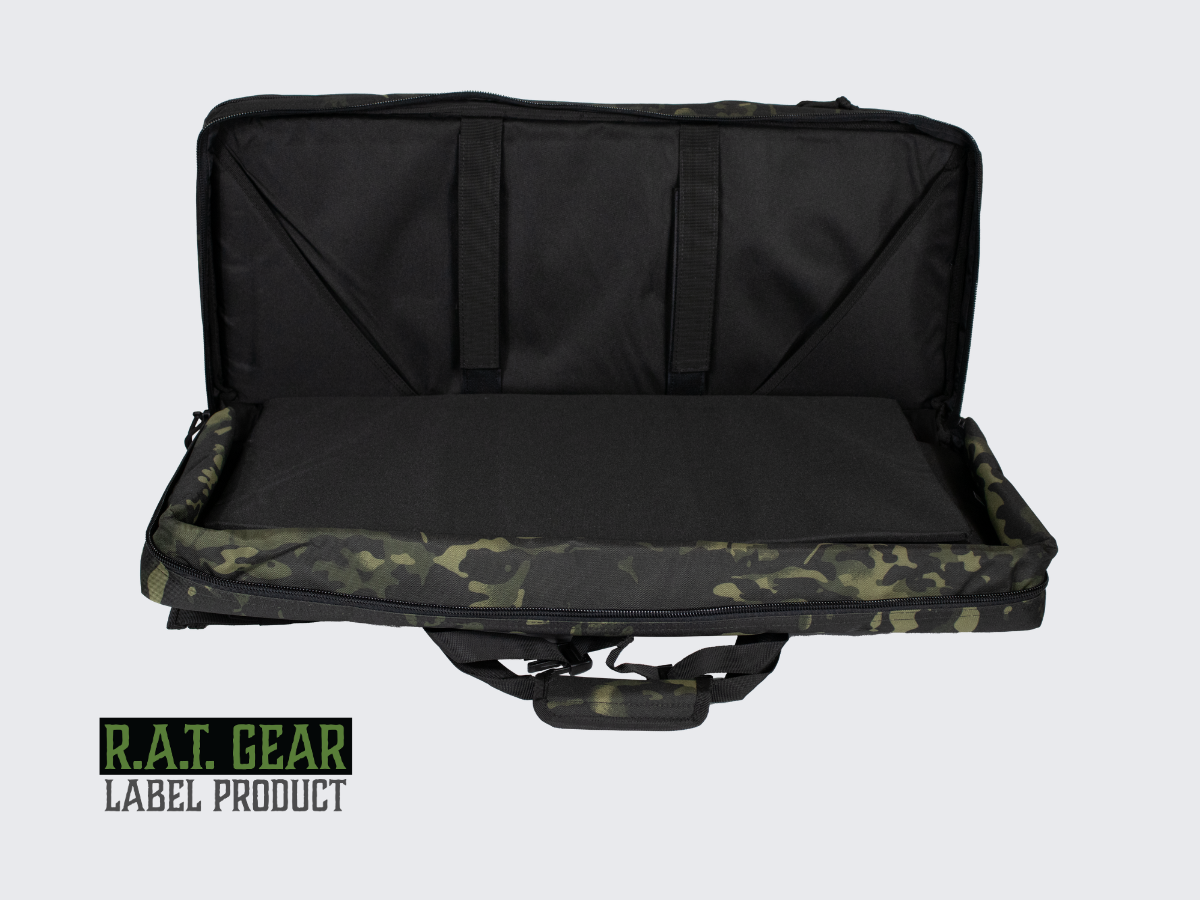 Aselaukku Stealth 30 kahdelle max. 73 senttimetriselle aseelle ja kahdelle pistoolille. Aselaukun väri on Musta Camo. Gun bag Stealth 30 for two max. 73 cm guns and for two pistols. The gun bag color is black camo.