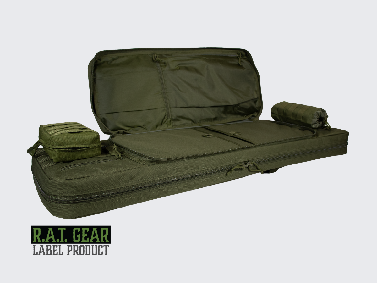 Raccoon 42 COMBO Aselaukku kahdelle aseelle 105 cm Vihreä