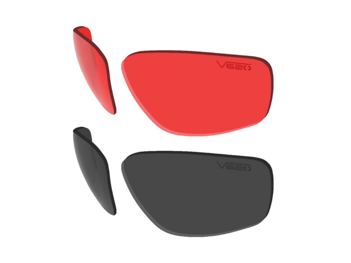 Swisseye® Wolf V620 Ballistiset suojalasit Vermilion punainen / Savu