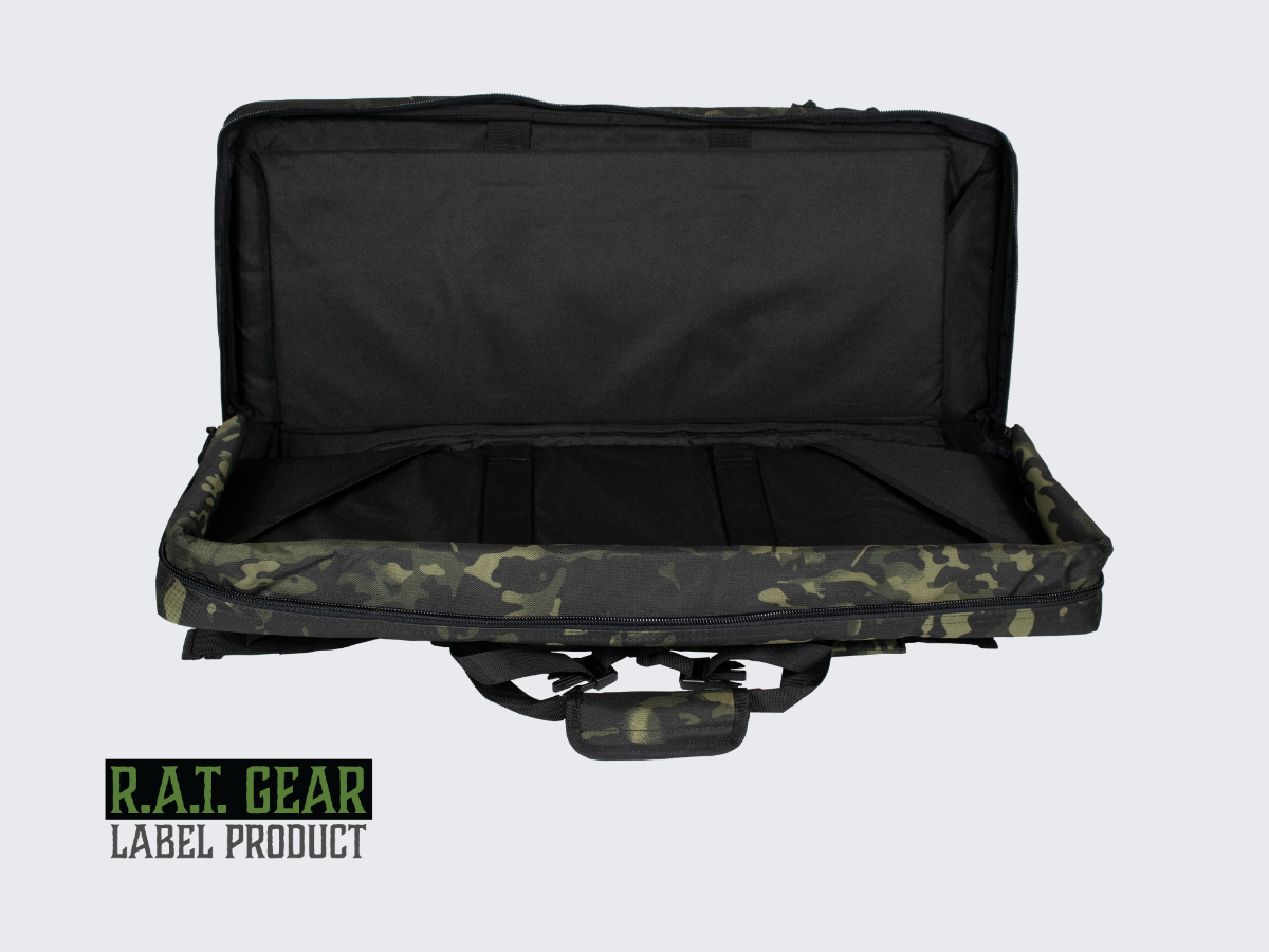 Aselaukku Stealth 30 kahdelle max. 73 senttimetriselle aseelle ja kahdelle pistoolille. Aselaukun väri on Musta Camo. Gun bag Stealth 30 for two max. 73 cm guns and for two pistols. The gun bag color is black camo.